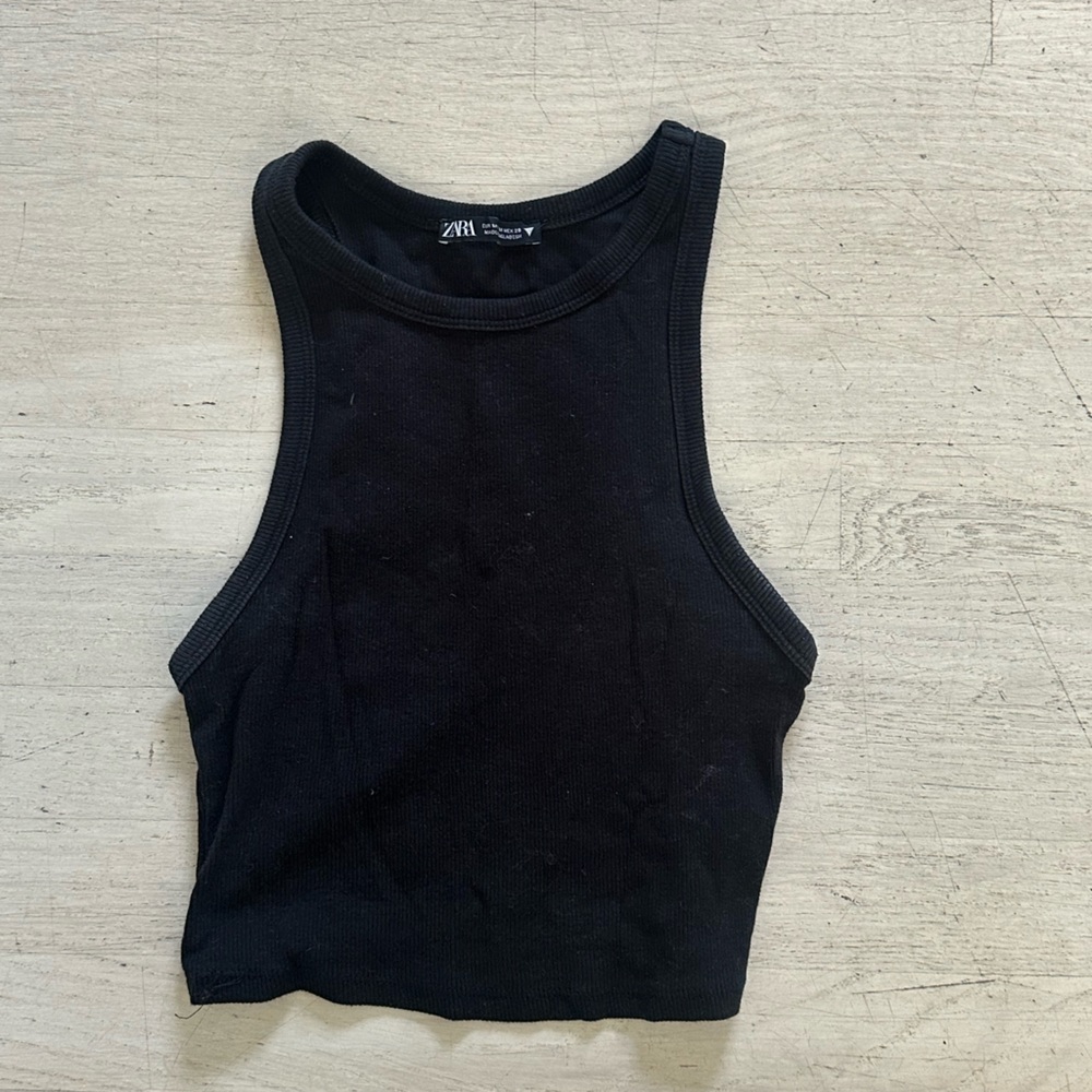 Zara Classic Black Knit Top